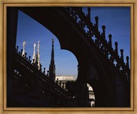Framed Low angle view of a cathedral, Duomo Di Milano, Milan, Lombardy, Italy