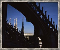 Framed Low angle view of a cathedral, Duomo Di Milano, Milan, Lombardy, Italy