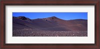 Framed Trail in volcanic landscape, Sliding Sands Trail, Haleakala National Park, Maui, Hawaii, USA