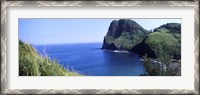 Framed High angle view of a coast, Kahakuloa, Highway 340, West Maui, Hawaii, USA