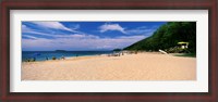 Framed Tourists on the beach, Makena Beach, Maui, Hawaii