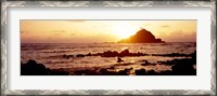 Framed Rock formations on the coast, Aloo Island, Hana, Maui, Hawaii, USA