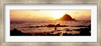 Framed Rock formations on the coast, Aloo Island, Hana, Maui, Hawaii, USA