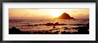 Framed Rock formations on the coast, Aloo Island, Hana, Maui, Hawaii, USA