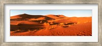 Framed Desert at sunrise, Sahara Desert, Morocco