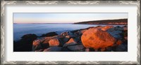 Framed Rock formations on the coast, Otter Creek Cove, Acadia National Park, Mount Desert Island, Hancock County, Maine, USA