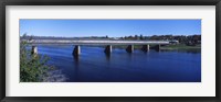 Framed Hartland Bridge, world's longest covered bridge across the Saint John's River, Hartland, New Brunswick, Canada