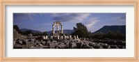 Framed Ruins of a temple, The Tholos, Delphi, Greece
