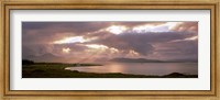 Framed Cuillins hills and Scalpay from across Broadford Bay, Isle of Skye, Scotland