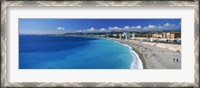 Framed Tourists on the beach, Nice, Promenade Des Anglais, Provence-Alpes-Cote d'Azur, France