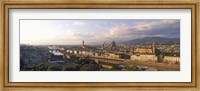 Framed Panoramic overview of Florence from Piazzale Michelangelo, Tuscany, Italy