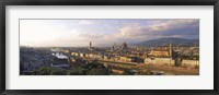 Framed Panoramic overview of Florence from Piazzale Michelangelo, Tuscany, Italy