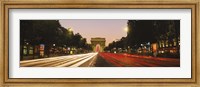 Framed Traffic on the road, Avenue des Champs-Elysees, Arc De Triomphe, Paris, Ile-de-France, France