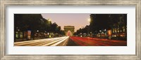 Framed Traffic on the road, Avenue des Champs-Elysees, Arc De Triomphe, Paris, Ile-de-France, France
