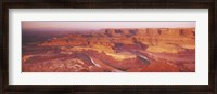 Framed Dead Horse Point at sunrise in Dead Horse Point State Park, Utah, USA