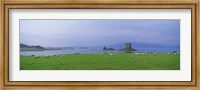 Framed Castle on an island, Glencoe, Loch Linnh, Stalker Castle, Scotland