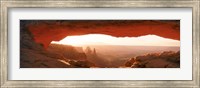 Framed Sunrise through Mesa Arch in Canyonlands National Park, Utah, USA