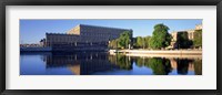 Framed Reflection of a palace in water, Royal Palace, Stockholm, Sweden