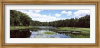 Framed Reflection of clouds in a pond, Adirondack Mountains, New York State, USA