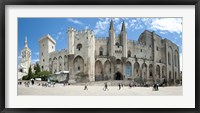 Framed People in front of a palace, Palais des Papes, Avignon, Vaucluse, Provence-Alpes-Cote d'Azur, France