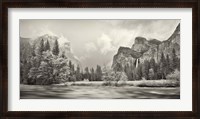 Framed River flowing through a forest, Merced River, Yosemite Valley, Yosemite National Park, California, USA