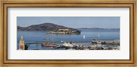 Framed Prison on an island, Alcatraz Island, Aquatic Park Historic District, Fisherman's Wharf, San Francisco, California, USA