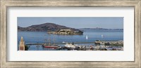 Framed Prison on an island, Alcatraz Island, Aquatic Park Historic District, Fisherman's Wharf, San Francisco, California, USA