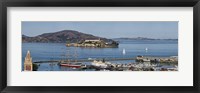 Framed Prison on an island, Alcatraz Island, Aquatic Park Historic District, Fisherman's Wharf, San Francisco, California, USA