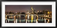 Framed Bridge across a river, Ignatz Bubis Bridge, Main River, Frankfurt, Hesse, Germany