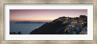 Framed Village on a cliff, Firostefani, Santorini, Cyclades Islands, Greece
