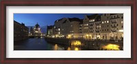 Framed Berlin Cathedral and Nikolaiviertel at Spree River, Berlin, Germany