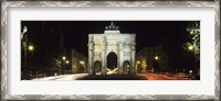 Framed Siegestor at Ludwigstrasse, Schwabing, Munich, Bavaria, Germany