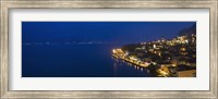 Framed Town at the waterfront, Limone Sul Garda, Lake Garda, Lombardy, Italy