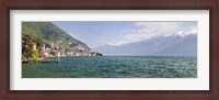 Framed Gargnano, Monte Baldo, Lake Garda, Lombardy, Italy