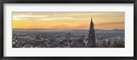 Framed Tower of a cathedral, Freiburg Munster, Baden-Wurttemberg, Germany