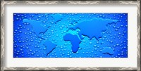 Framed Water drops forming continents