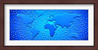 Framed Water drops forming continents