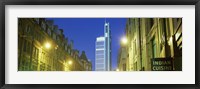 Framed Heron Tower from London Wall, City of London, London, England