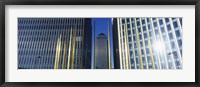 Framed Buildings in a city, Canada Square Building, Canary Wharf, Isle of Dogs, London, England