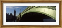 Framed Westminster Bridge, Big Ben, Houses Of Parliament, City Of Westminster, London, England