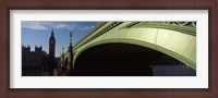 Framed Westminster Bridge, Big Ben, Houses Of Parliament, City Of Westminster, London, England