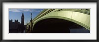 Framed Westminster Bridge, Big Ben, Houses Of Parliament, City Of Westminster, London, England