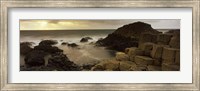 Framed Rock formations in the sea, Giant's Causeway, County Antrim, Northern Ireland