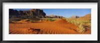 Framed Jebel Qatar from the valley floor, Wadi Rum, Jordan