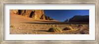 Framed Rock formations in a desert, Wadi Um Ishrin, Wadi Rum, Jordan