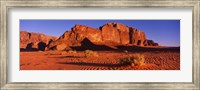 Framed Rock formations in a desert, Jebel Um Ishrin, Wadi Rum, Jordan