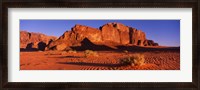 Framed Rock formations in a desert, Jebel Um Ishrin, Wadi Rum, Jordan