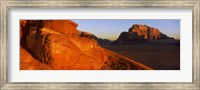 Framed Sand dunes in a desert, Jebel Um Ishrin, Wadi Rum, Jordan