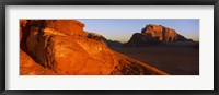 Framed Sand dunes in a desert, Jebel Um Ishrin, Wadi Rum, Jordan