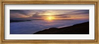 Framed Sunset over a lake, Loch Lomond, Argyll And Bute, Scotland